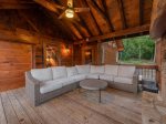 Whiskey Creek Retreat - Entry Deck Fireplace Seating